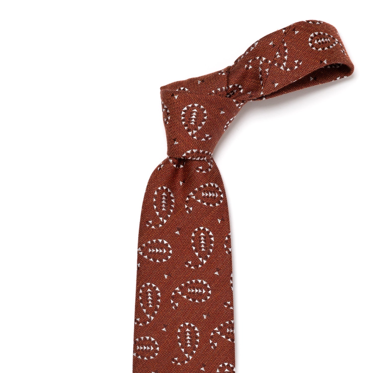 CA Archivio Storico: Tie "Reni Grafico" made of Silk & Cotton - hand-rolled